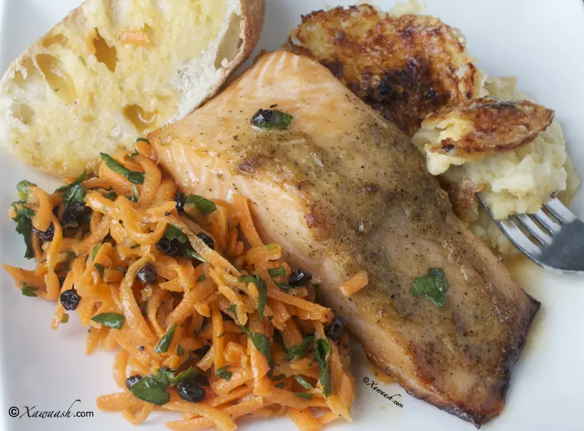 Baked Salmon & Carrot Salad