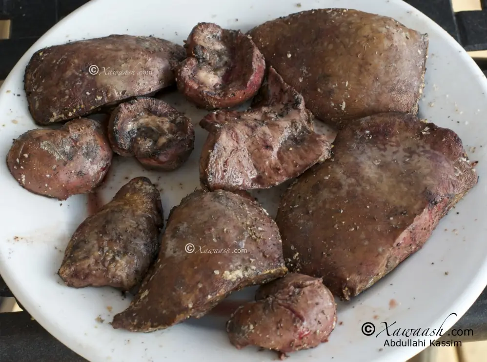 Somali Style Lamb Liver, Heart, & Kidneys